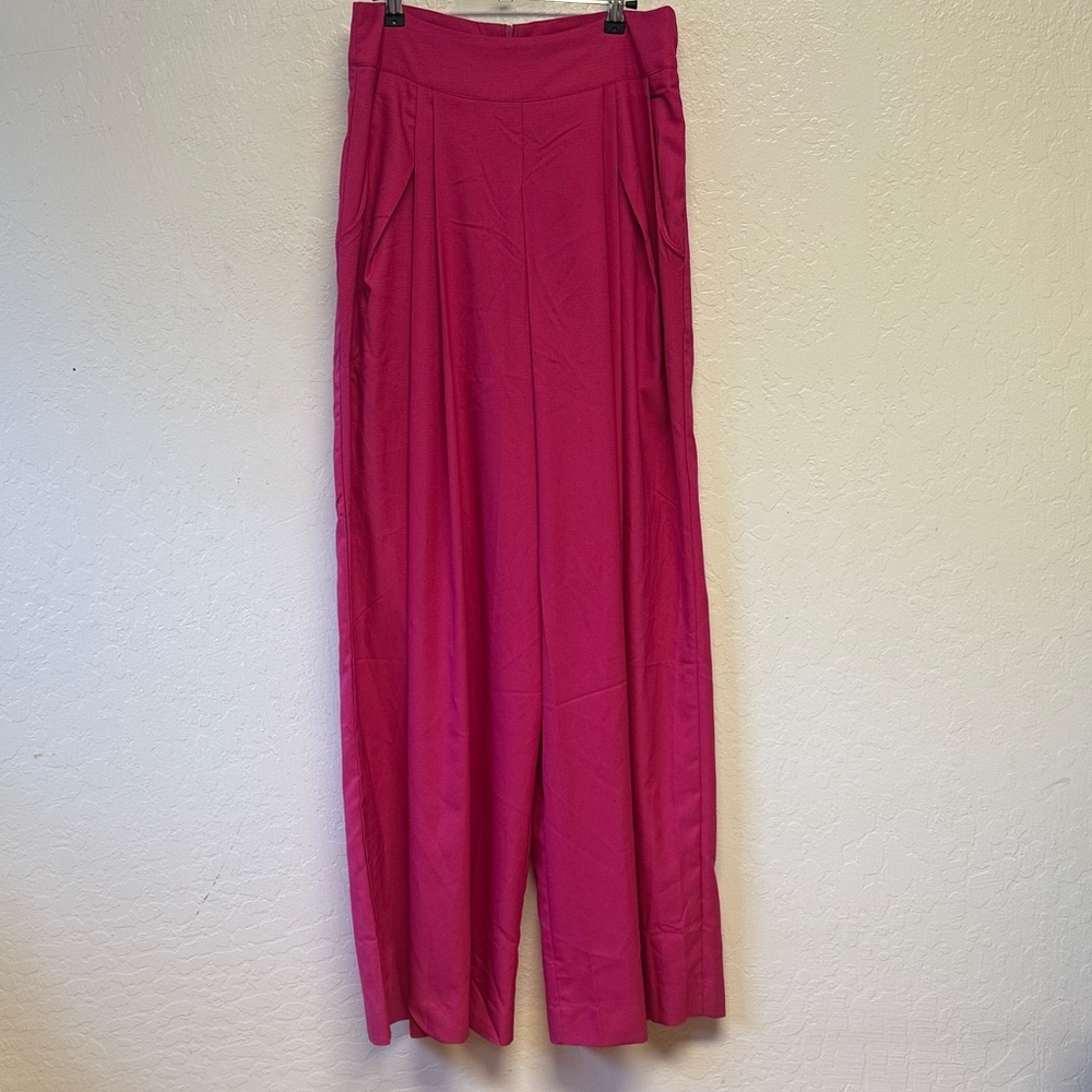 MANGO Pleated Fuchsia Trousers